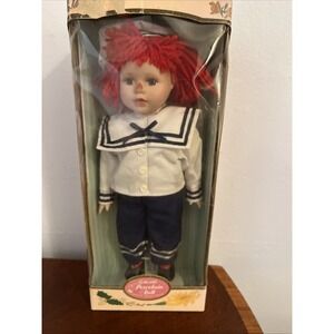 Raggedy Andy Kingstate Collectible Porcelain Doll